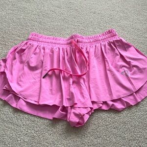 Womens pink flowy shorts